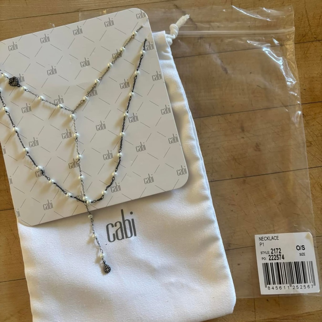 Cabi Silver And White Beaded Necklace 40$